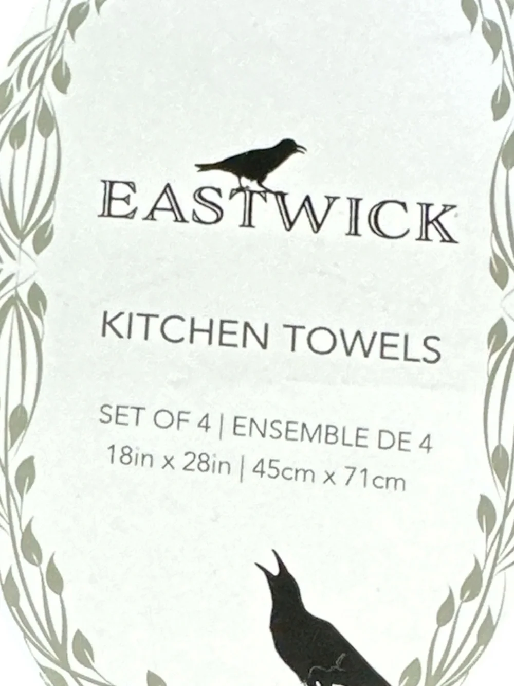 NEW Eastwick HALLOWEEN SKELETON & STRIPE Kitchen Towels - Black and White Set/3